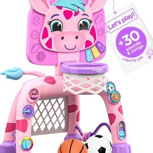 Pink and Purple Giraffe Activity Toy